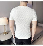 QDBAR Zig-Zag Knitted T-Shirt