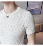 QDBAR Zig-Zag Knitted T-Shirt