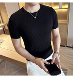 QDBAR Zig-Zag Knitted T-Shirt