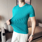 QDBAR Zig-Zag Knitted T-Shirt