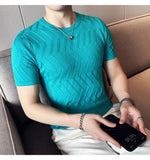 QDBAR Zig-Zag Knitted T-Shirt