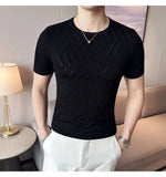 QDBAR Zig-Zag Knitted T-Shirt