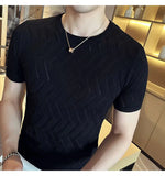 QDBAR Zig-Zag Knitted T-Shirt