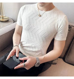 QDBAR Zig-Zag Knitted T-Shirt