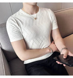 QDBAR Zig-Zag Knitted T-Shirt