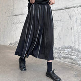 QDBAR Summer Topstitch Loose Swing Skirt