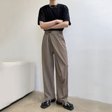 QDBAR Irregular Diagonal Drape Suit Pants