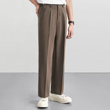 QDBAR High-rise Elasticated Straight Trousers