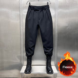 QDBAR High Waisted Black Casual Trousers