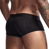 QDBAR  Men  Underwear Ice Silk transparent Mesh Homme Breathable Cuecas Masculinas Calzoncillos Hombre Slip Boxershorts