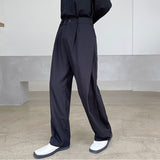 QDBAR Irregular Diagonal Drape Suit Pants