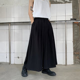 QDBAR Loose Wide Leg Big Flare Cropped Hakama