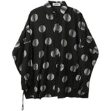 QDBAR Tie-up Printed Loose Shirt