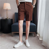 QDBAR Plaid Embossed Casual Shorts