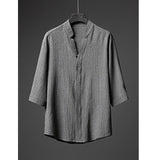 QDBAR Linen Loose Casual Two-Piece Suit