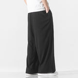 QDBAR Loose Solid Straight-leg Pants