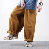 QDBAR Retro Cargo Loose Wide-leg Pants