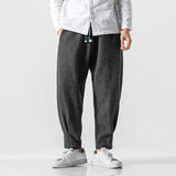 QDBAR Vintage Casual Elastic Waist Pants