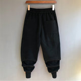 QDBAR Slim Casual Solid Harem Lounge Pants