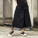 QDBAR Vintage Drawstring Wide-leg Slacks