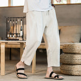 QDBAR Men's Summer Linen Loose Casual Pants