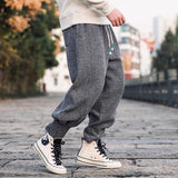 QDBAR Vintage Casual Elastic Waist Pants