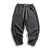 QDBAR Vintage Casual Elastic Waist Pants