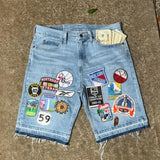 QDBAR Street Personality Pocket Stitching Star Denim Skirt Female Y2K Summer New Slim High Waist Hot Girl A-bag Hip Skirt Pants Skirt