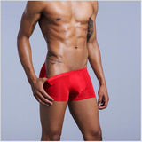 QDBAR Very thin men's underwear nylon ice silk boxers double bagged high-interest high-stretch boxers