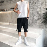 QDBAR Multi-Pocket Streamer Hip Hop Low-Grade Shorts