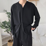 QDBAR Lazy Drape Solid Shirt