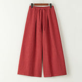 QDBAR Linen Loose Slouchy Wide-leg Pants