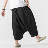 QDBAR Summer Loose Low-crotch Baggy Cropped Pants