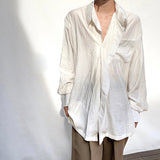 QDBAR Vintage Pleated Long-sleeved Shirt