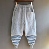 QDBAR Slim Casual Solid Harem Lounge Pants