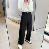 QDBAR Elastic Waist Loose Casual Pants