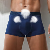 QDBAR Men's  Boxers Shorts Underwear Breathable Scrotum Support Bag Function Cellulose Fiber U Convex Separated Panties