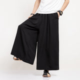 QDBAR Dropped Wide-Leg Loose Ninth Pants