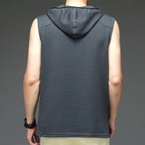 QDBAR Summer Hooded Sleeveless Sports Tank Top