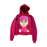 QDBAR Grunge Cartoon Character Spoof Printed Rock Oversized Hoodies for Women 2025 Gothic Punk High Street Casual Hip Hop Sweatshirts