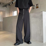 QDBAR Zip Casual Straight-leg Pants