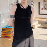 QDBAR Irregular Straps Slim Fit Sleeveless Tank Top