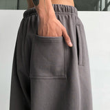 QDBAR Elastic Waist Loose Straight Leg Pants