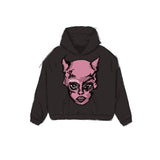 QDBAR New Streetwear Pullover Hoodie Mens Womens Clothes Harajuku Cartoon Devil Head Graphic Print Sweatshirt Goth Fashion Cotton Tops