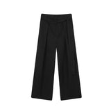 QDBAR Retro Woolen Wide Leg Pants