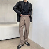 QDBAR Irregular Diagonal Drape Suit Pants