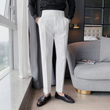 QDBAR High Waisted Slim-fit Trousers