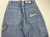 QDBAR 90s Streetwear FUBU Jeans Retro Loose Jeans Pocket Embroidery Punk New Hip Hop Rock Men and Womens Streetwear Daily High Waisted Wide Leg Jeans