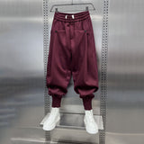 QDBAR Solid Color Loose Casual Harem Pants