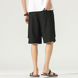 QDBAR Summer Breathable Cotton Linen Shorts